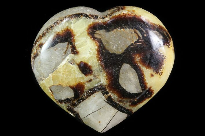 Polished Septarian Heart - Madagascar #82051